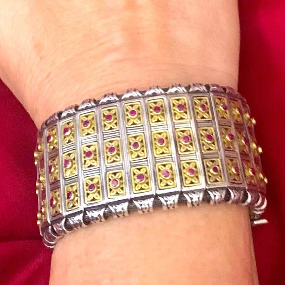 Konstantino Artemis bracelet 18k, sterling and ruby